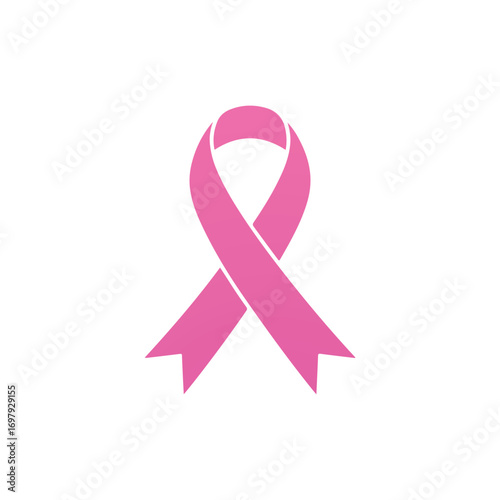 Pink ribbon design symbol
