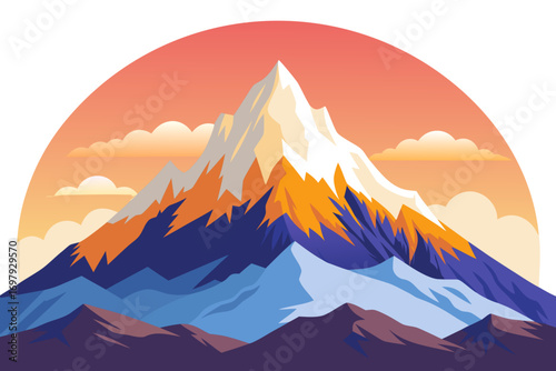 sunset in mountains