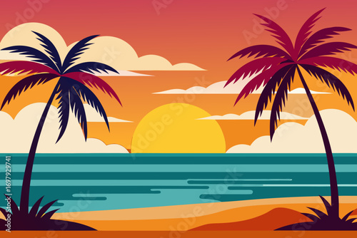 palm trees on the beach