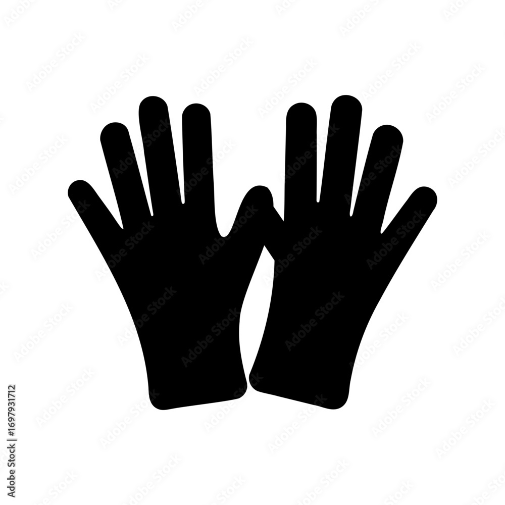 Obraz premium black rubber gloves
