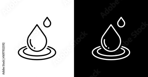 Raindrop Icon Set Design 