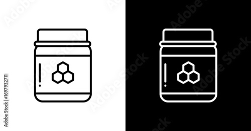 Honey Jar Icon Set Design 