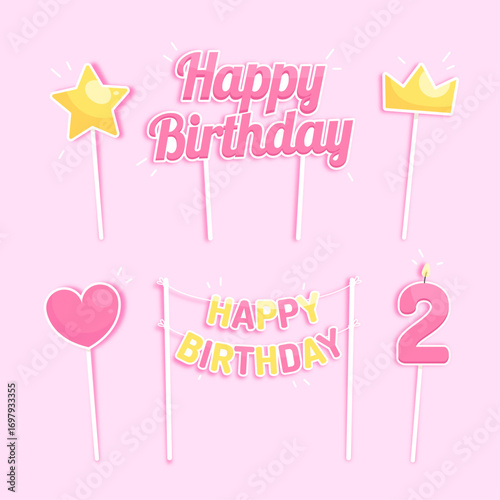 Cartoon cake topper a collection