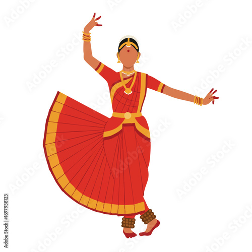indian classical dancer performing bharatanatyam