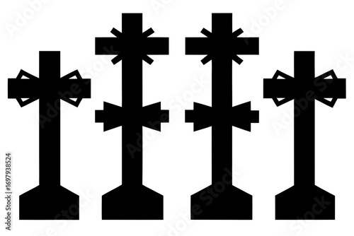 black and white cross