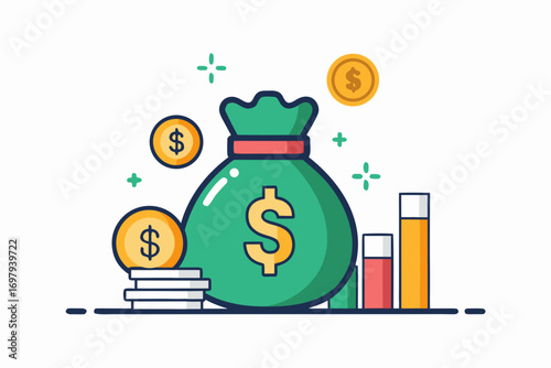 money bag with money
