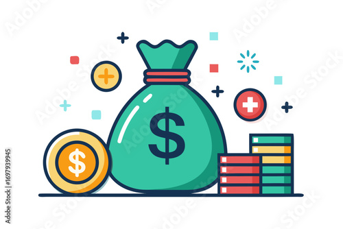 money bag with money