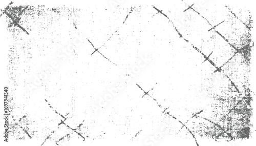 Grunge Distressed Black Scratched Texture, Dust Noise Grain Overlay, Abstract Monochrome vector design on isolated transparent background.