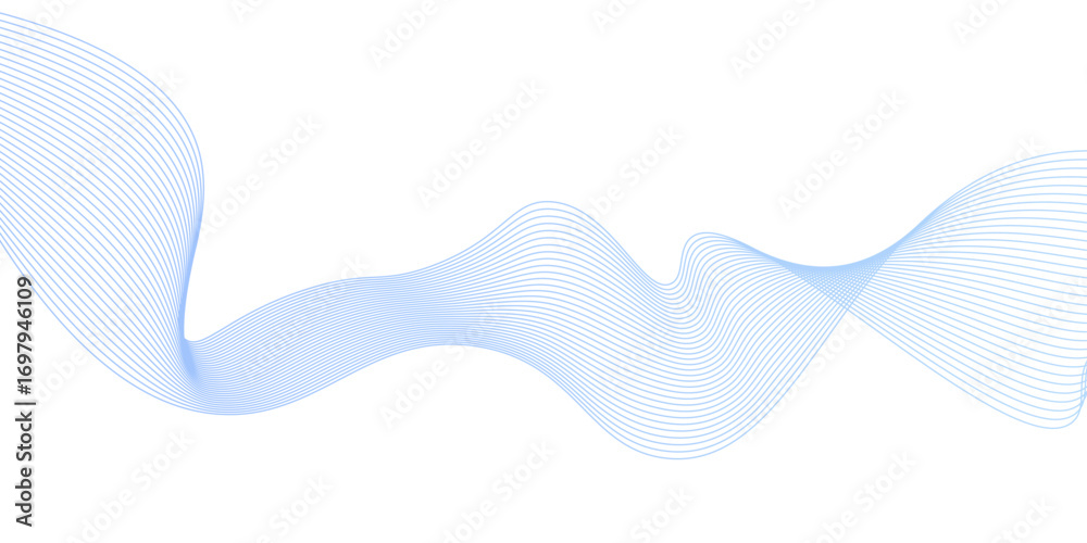 Fototapeta premium Abstract wave element for background design, abstract background with business lines.Modern technology background. Vector illustration.
