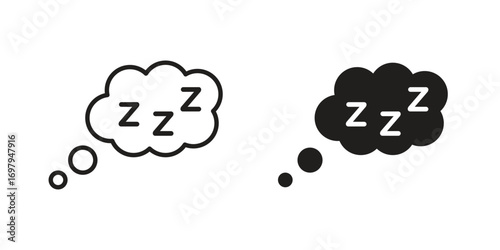 Zzz icon symbol for logo, web, app designs.