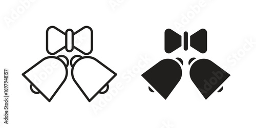Wedding Bells icon symbol for logo, web, app designs.