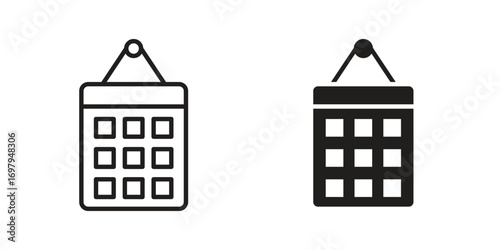 Wall calendar icon symbol for logo, web, app designs.
