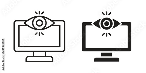 Visualization icon symbol for logo, web, app designs.