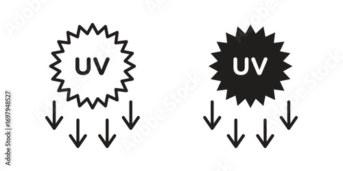 UV icon symbol for logo, web, app designs.