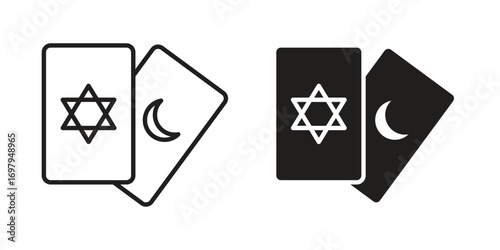 Tarot icon symbol for logo, web, app designs.