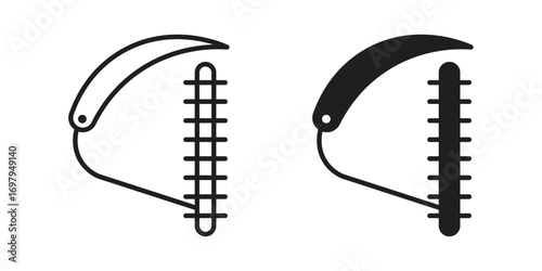 Suture icon symbol for logo, web, app designs.