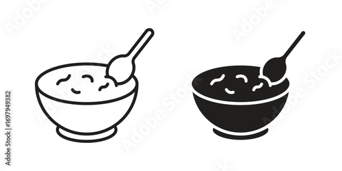 Sour soup icon symbol for logo, web, app designs.