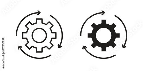 Processing icon symbol for logo, web, app designs.