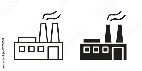 Power plant icon symbol for logo, web, app designs.