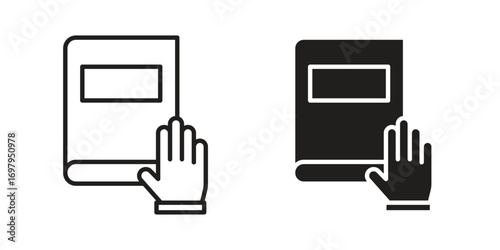 Pledge icon symbol for logo, web, app designs.