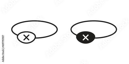 Pirate eye patch icon symbol for logo, web, app designs.