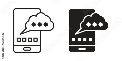 OTP icon symbol for logo, web, app designs.