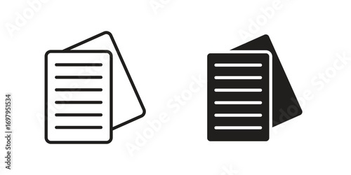 Notes icon symbol for logo, web, app designs.