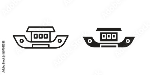 Noah Ark icon symbol for logo, web, app designs.