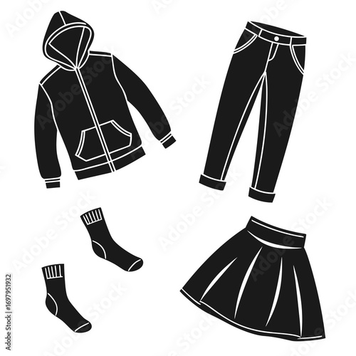 vector illustration of clothes