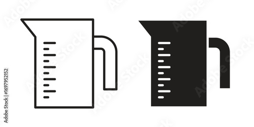 Measuring cup icon symbol for logo, web, app designs.