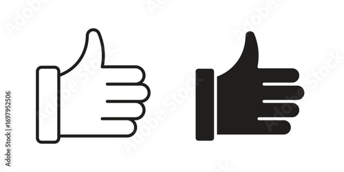 Like button icon symbol for logo, web, app designs.