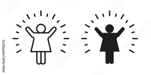Joy icon symbol for logo, web, app designs.