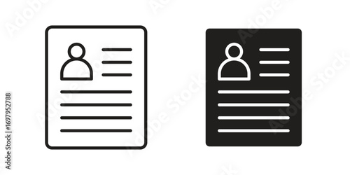 Job appslication icon symbol for logo, web, app designs.