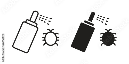 Insecticide icon symbol for logo, web, app designs.