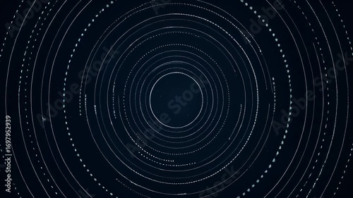 Abstract circular pattern with concentric lines and dots, creating a mesmerizing visual effect