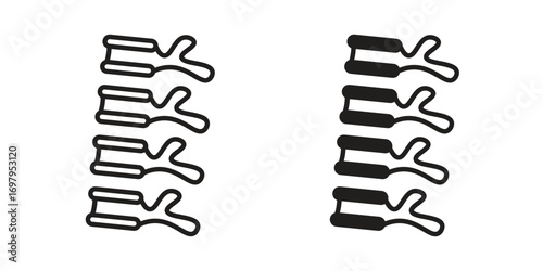 Human spine icon symbol for logo, web, app designs.