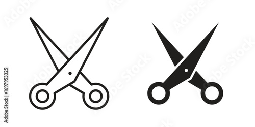 Hairdresser scissors icon symbol for logo, web, app designs.