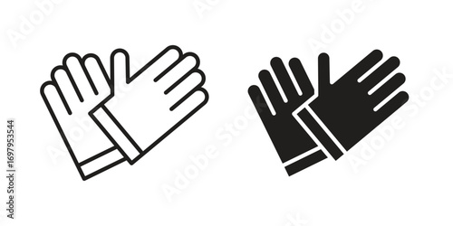 Gloves icon symbol for logo, web, app designs.