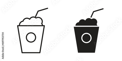 Frappuccino icon symbol for logo, web, app designs.