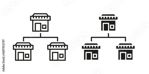 Franchise icon symbol for logo, web, app designs.