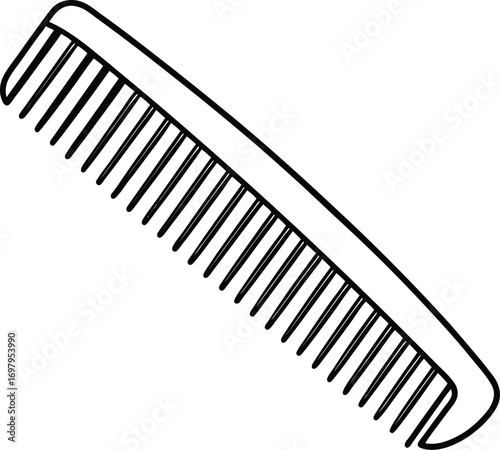 Simple line art vector illustration of a hair dryer isolated on white background isolated on transparent background