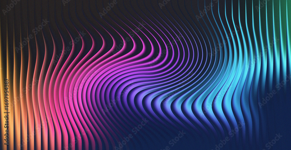 Obraz premium Abstract colorful background with wavy lines and vibrant gradient effect
