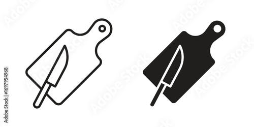 Cutting board icon symbol for logo, web, app designs.
