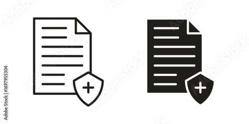 Contract coverage icon symbol for logo, web, app designs.