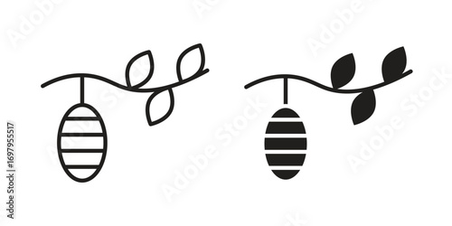 Cocoon icon symbol for logo, web, app designs.