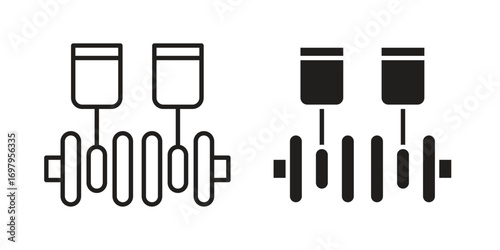 Car crankshaft icon symbol for logo, web, app designs.