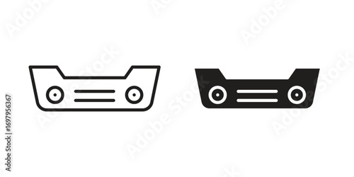 Car bumper icon symbol for logo, web, app designs.