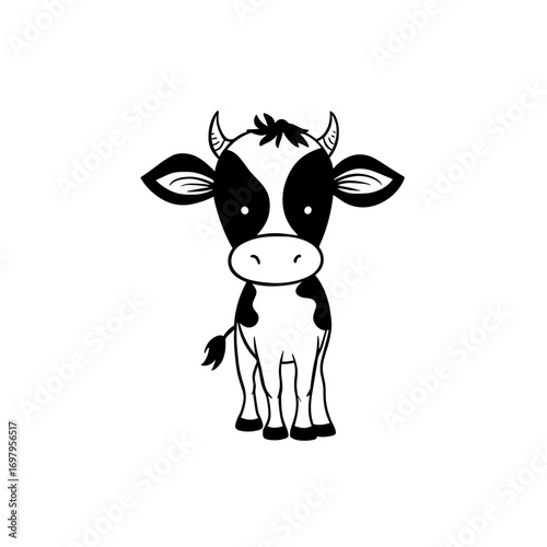 calve. calve simple black and white line art vector logo