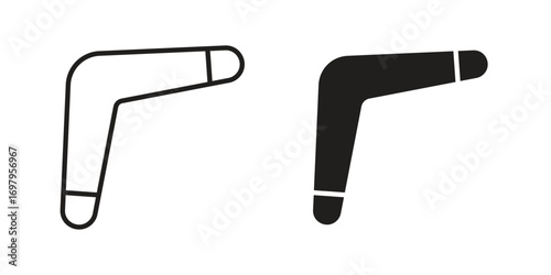 Boomerang icon symbol for logo, web, app designs.