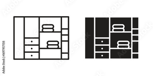 Big closet icon symbol for logo, web, app designs.